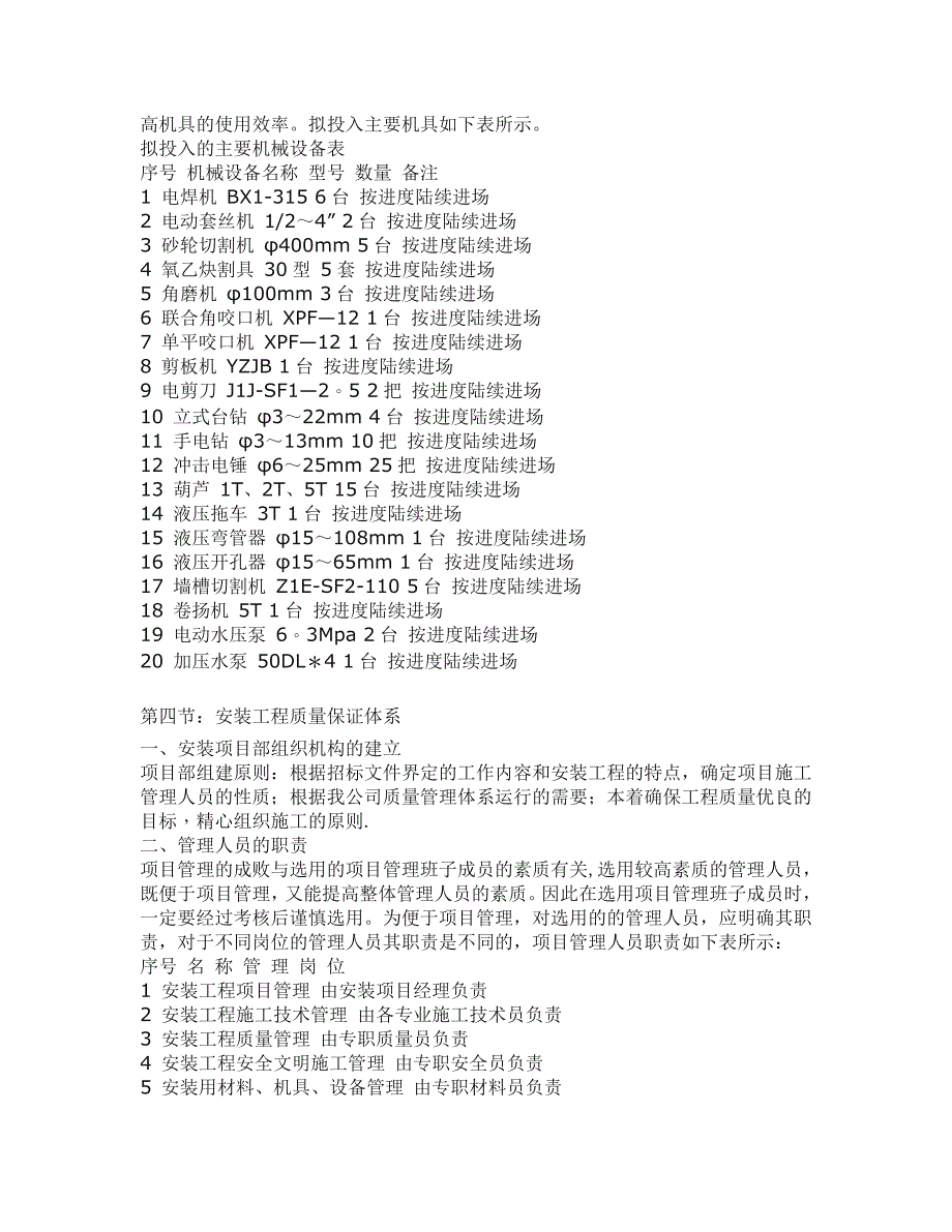 【整理版施工方案】水电安装工程施工方案_第4页