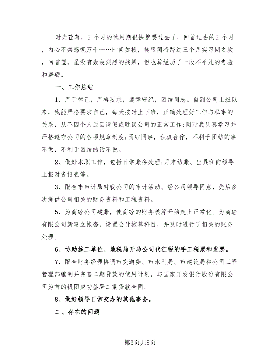 新员工试用期总结报告标准范文（4篇）.doc_第3页