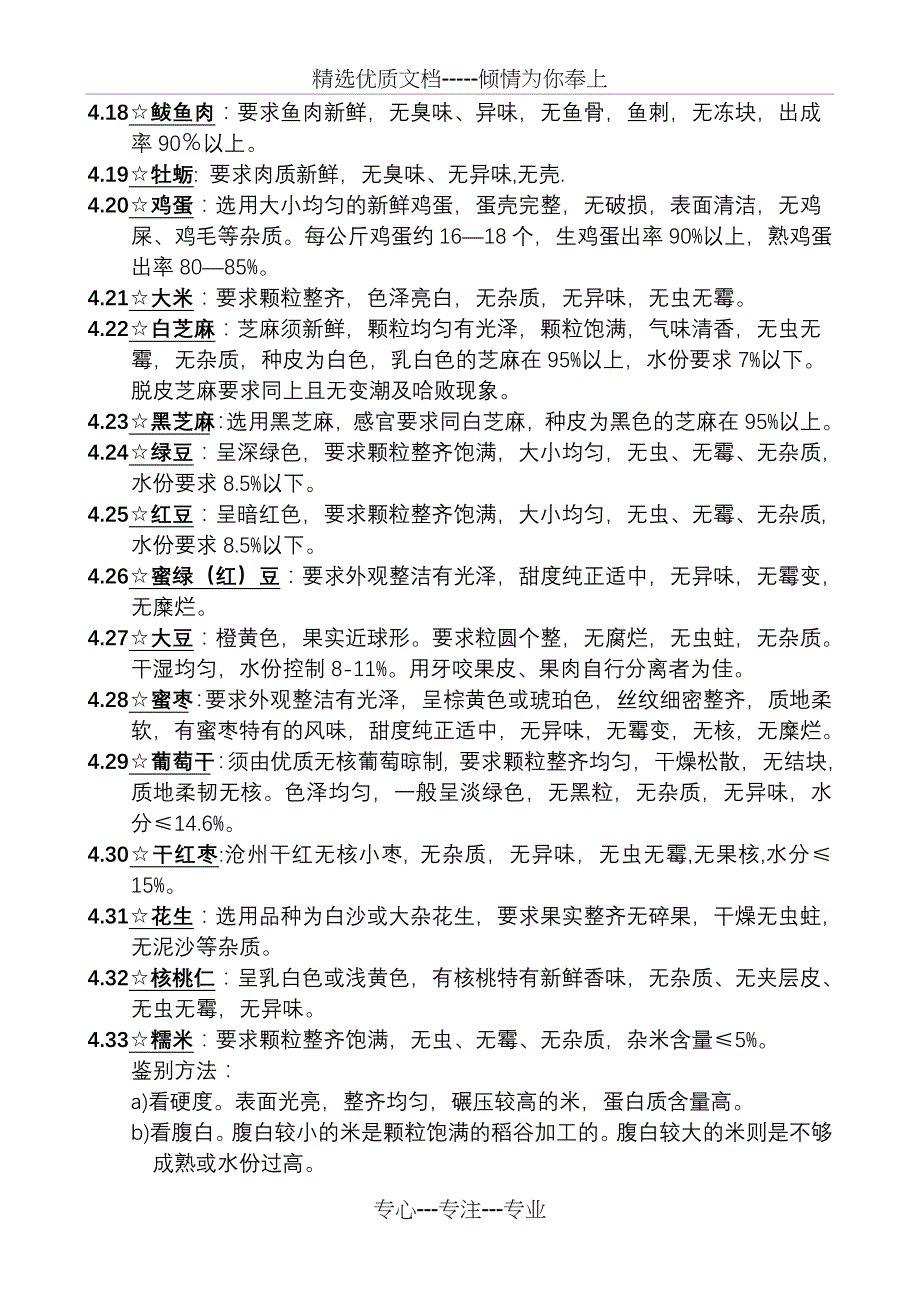 酒店原材料验收标准_第3页