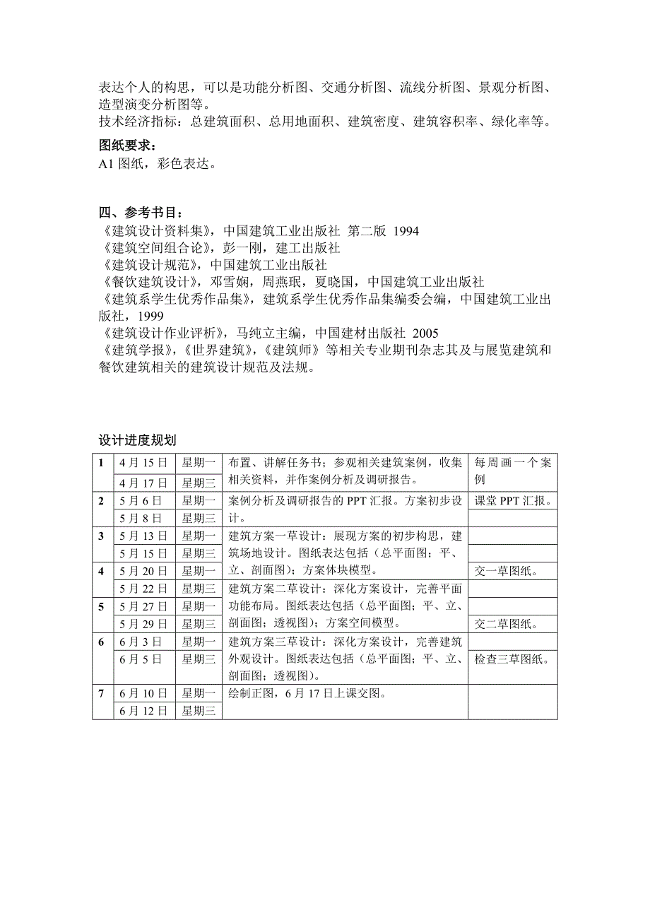 餐馆建筑设计任务书_第4页