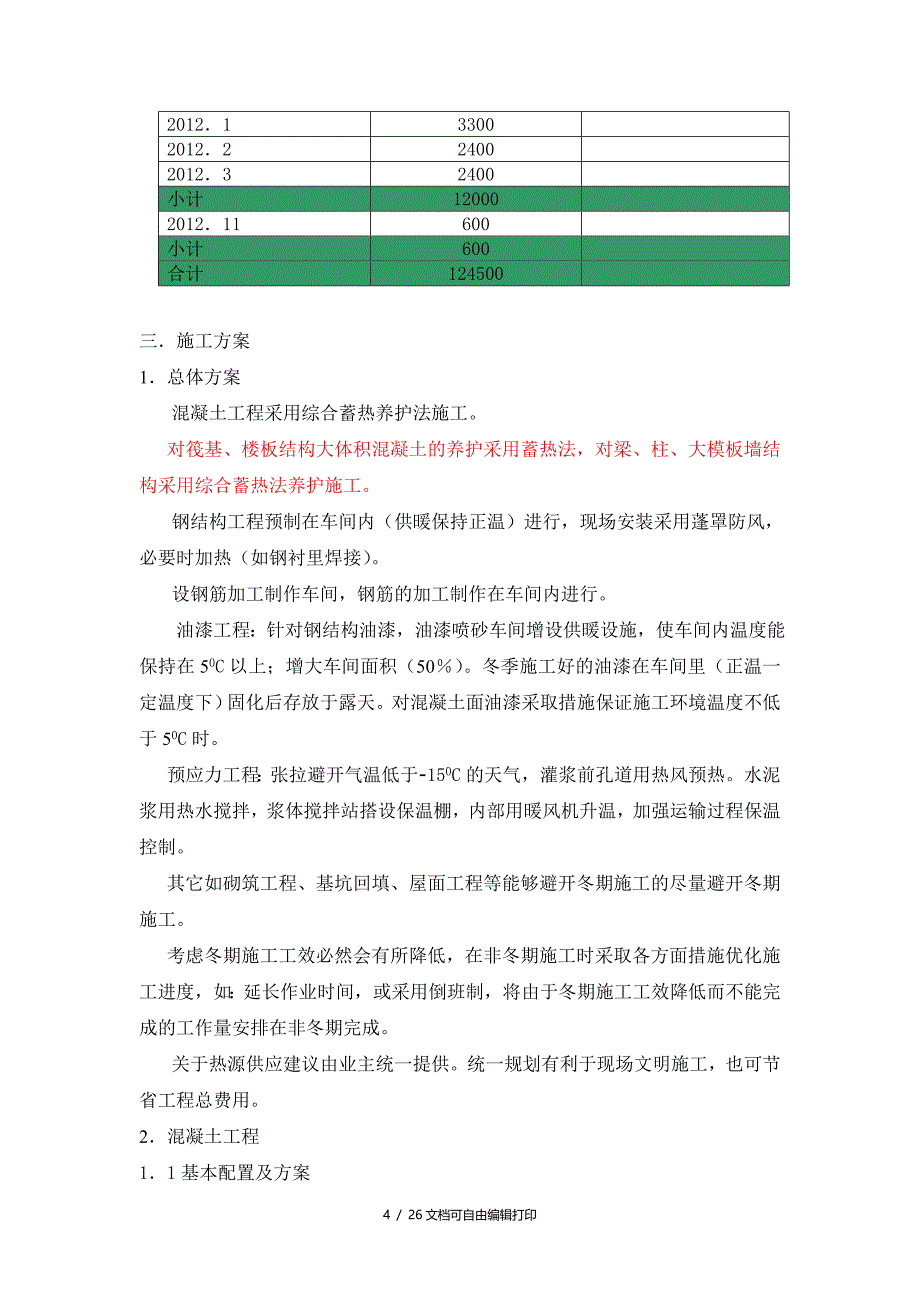 红沿河核电站核岛土建工程冬期施工方案_第4页