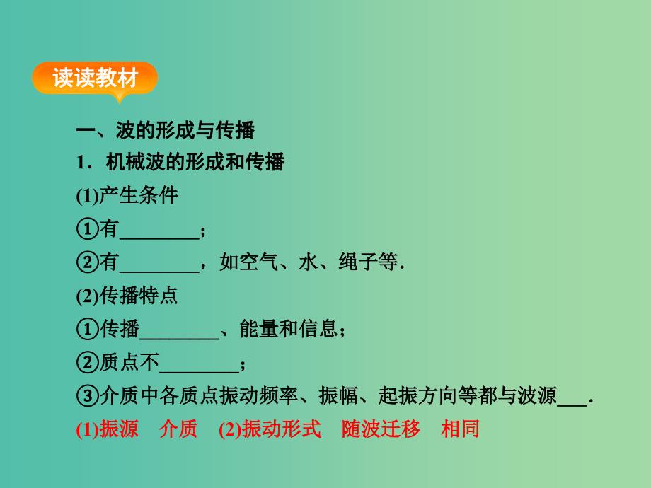 高考物理一轮复习 第2单元 机械波课件（选修3-4） (2).ppt_第4页