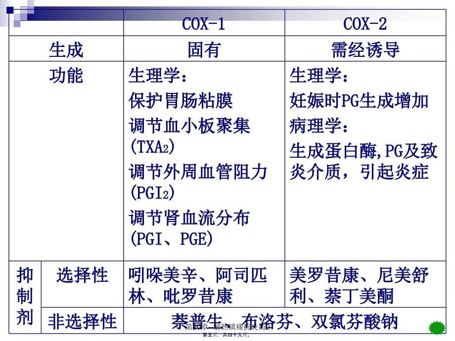 第20章解热镇痛抗炎药0课件_第5页