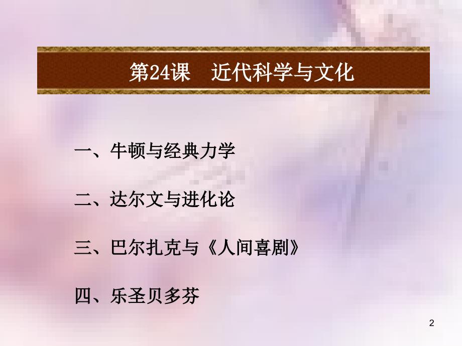 九年级历史上册第六单元资本主义制度的扩张和第二次工业革命第24课近代科学与文化课件岳麓版_第2页