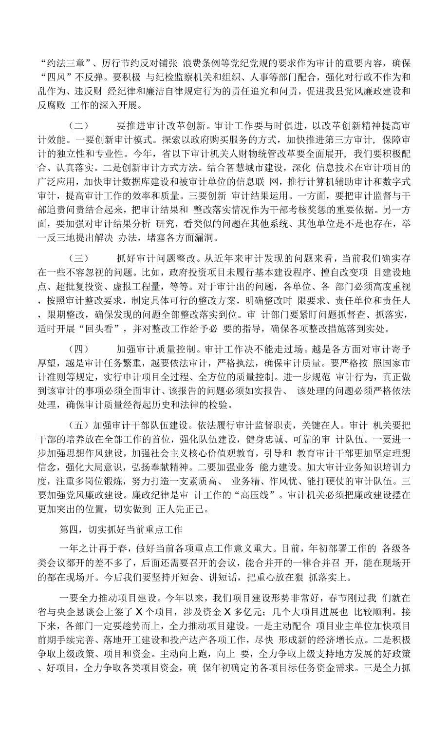 在县人民政府2021年廉政工作依法行政和审计工作会议上的讲话.docx_第5页