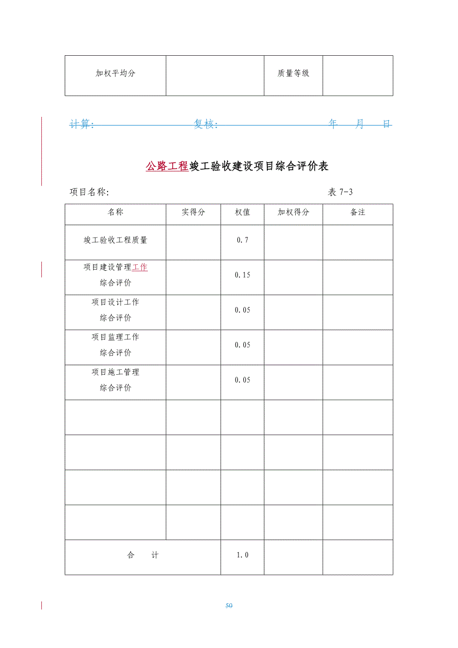 7附件7：公路工程竣工验收评价表.doc_第3页