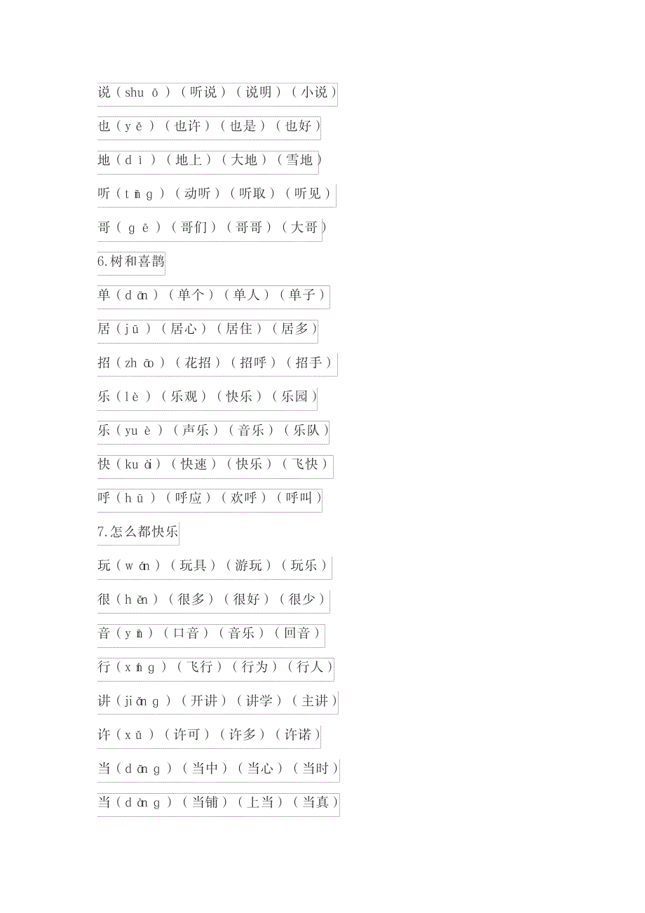 2023年部编版语文一年级下册生字词超详细知识汇总全面汇总归纳_第4页