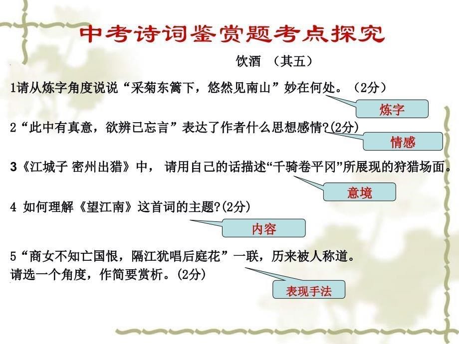 人教版九年级语文上册录怎样读诗研讨课件12_第5页