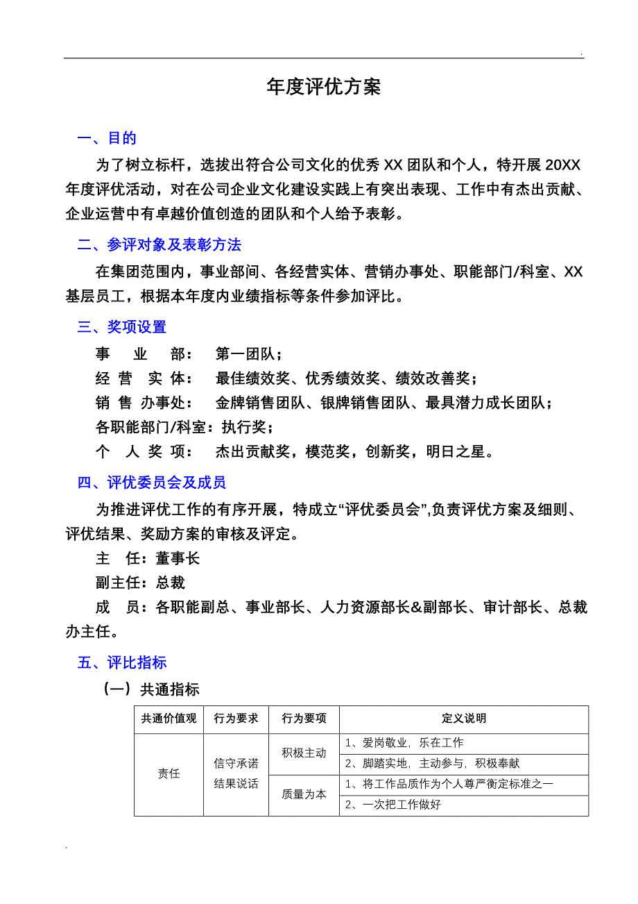 集团公司企业年度评优方案_第1页