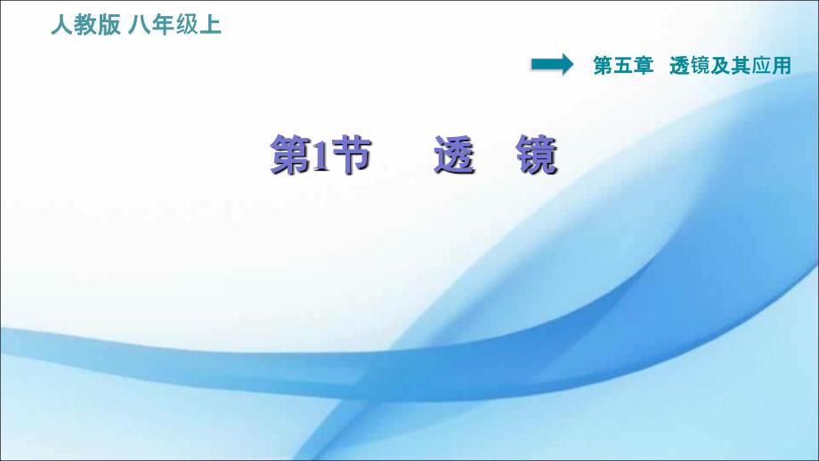 人教版八年级物理51透镜习题ppt课件_第1页