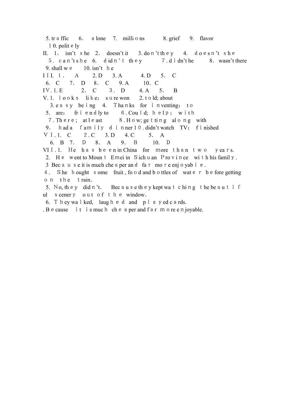 unit10itsanicedayisntit单元测试人教新目标八年级下4初中英语_第5页