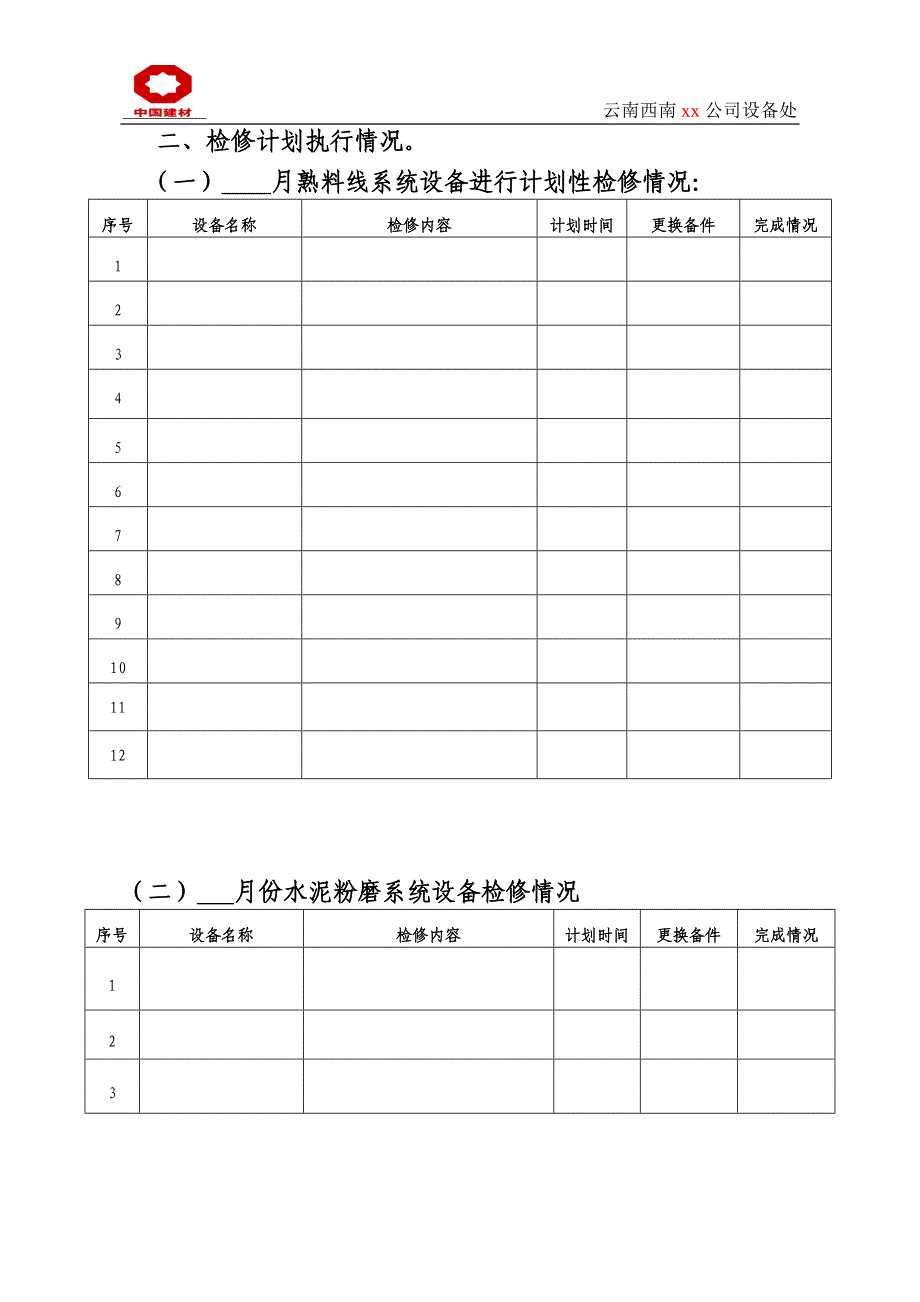 (xxxxx公司)xx月份设备运行分析(设备处).doc_第3页