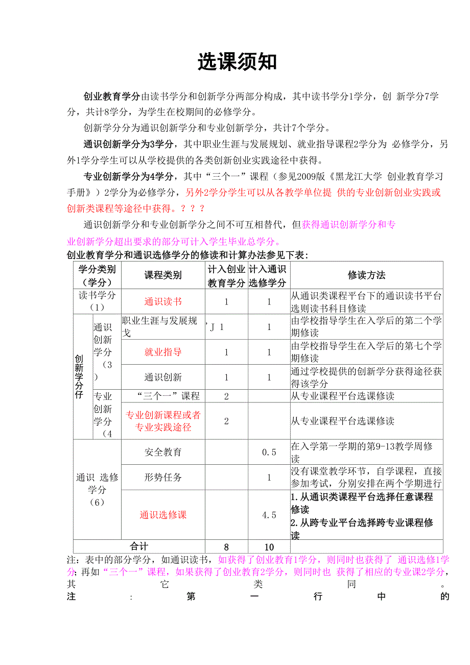 黑龙江大学选课须知_第1页