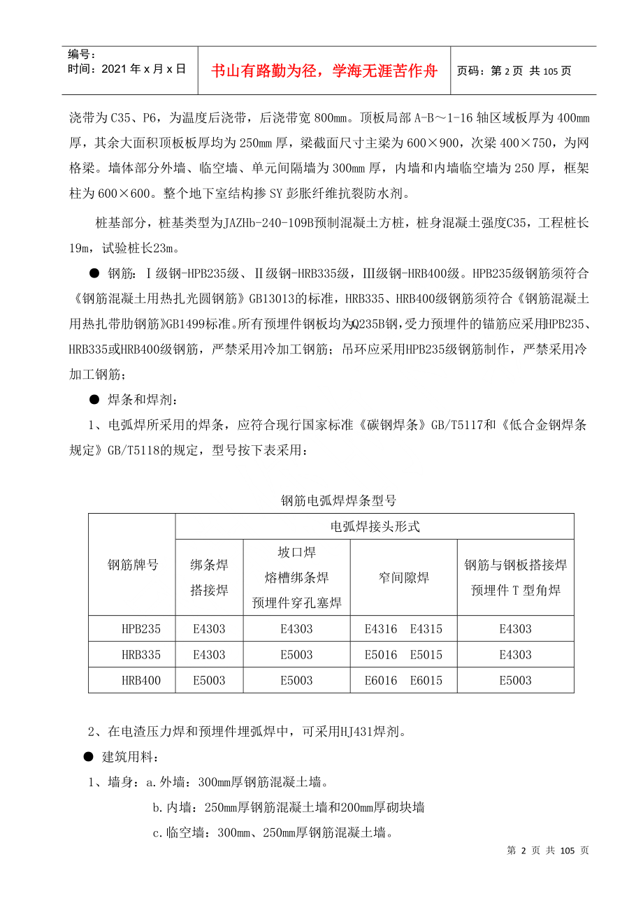 人防地下车库专项施工组织设计范本_第2页