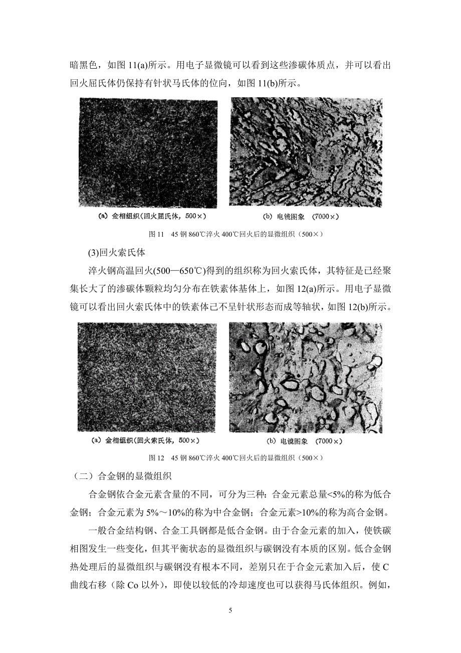 实验五(碳钢、合金钢、铸铁、有色典型组织观察)_第5页