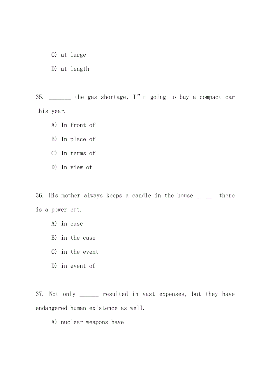 2022年9月英语四级模拟试题(3).docx_第4页