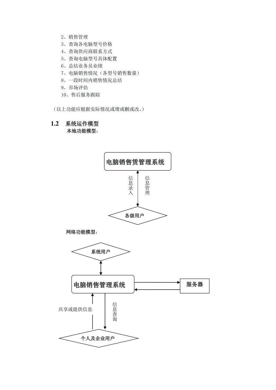 电脑销售管理系统需求分析_第3页