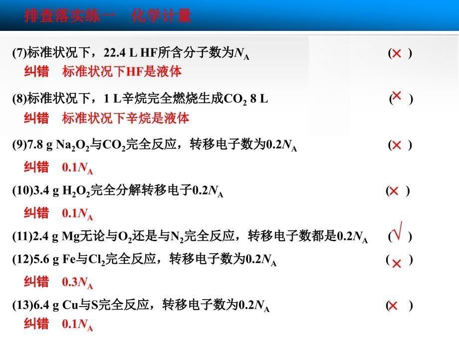 排查落实练一　化学计量_第5页