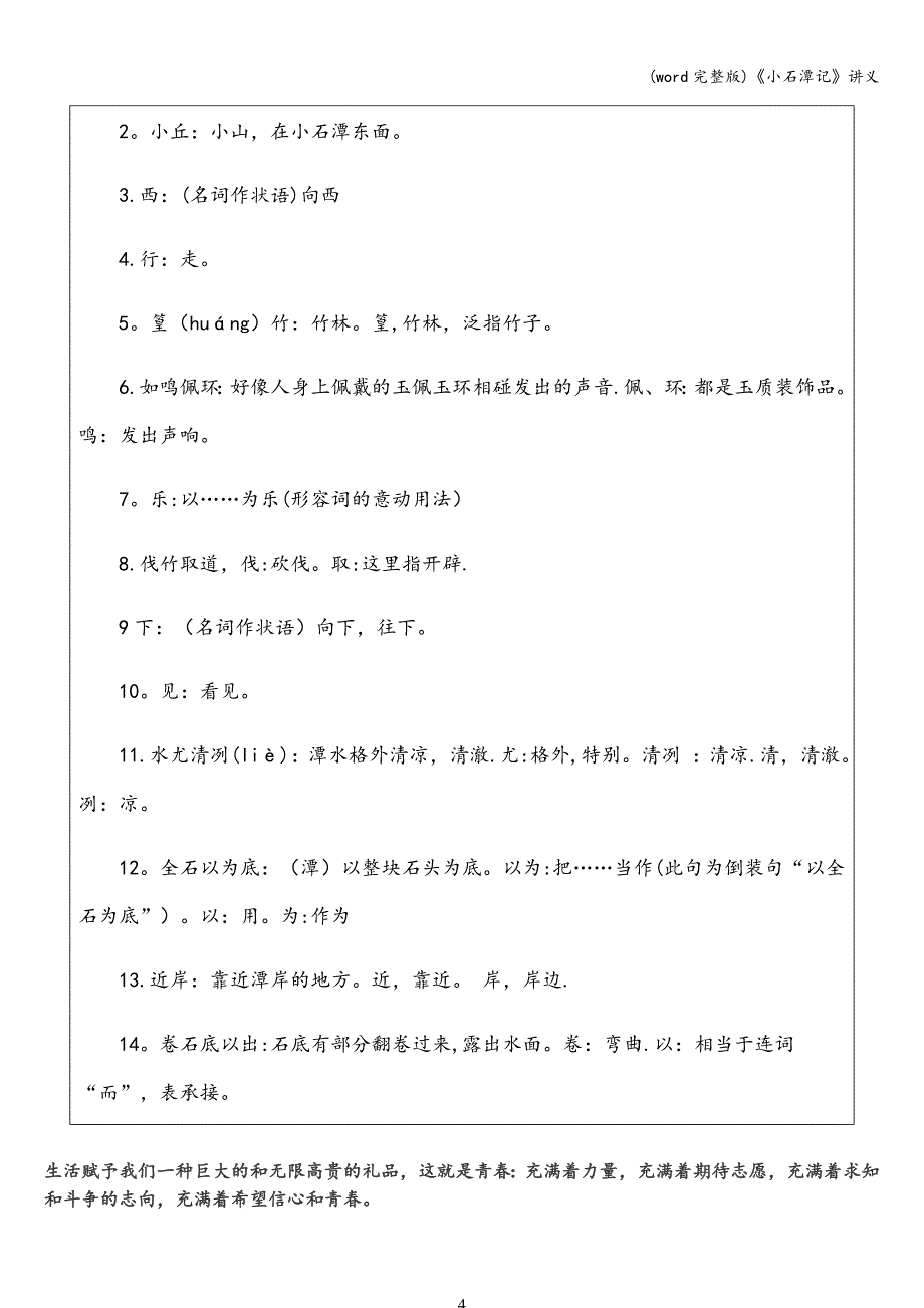 (word完整版)《小石潭记》讲义.doc_第4页