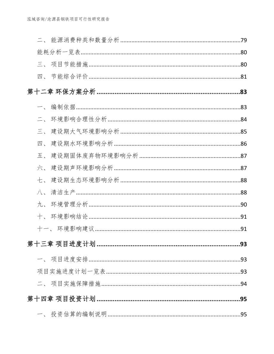 沧源县钢铁项目可行性研究报告（模板范本）_第5页