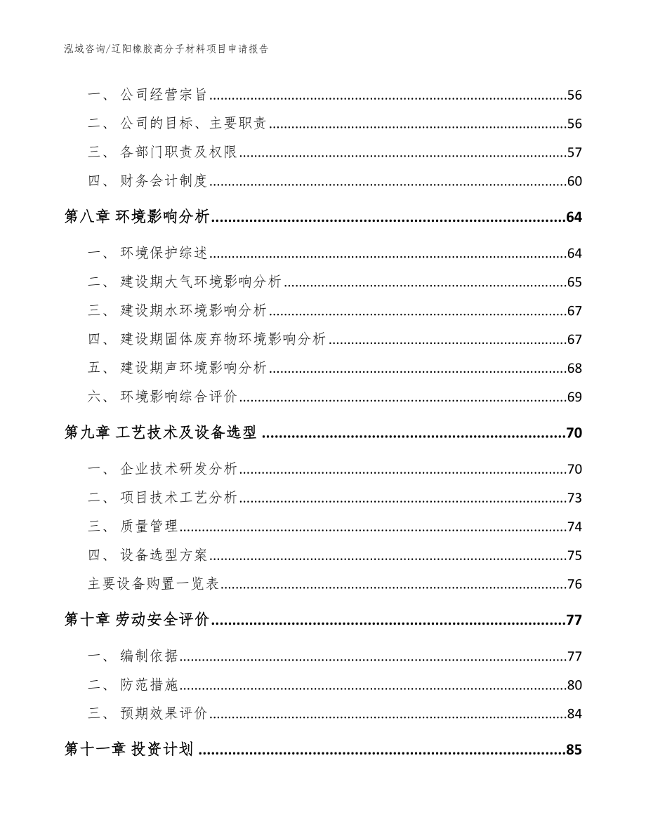 辽阳橡胶高分子材料项目申请报告_模板范文_第4页