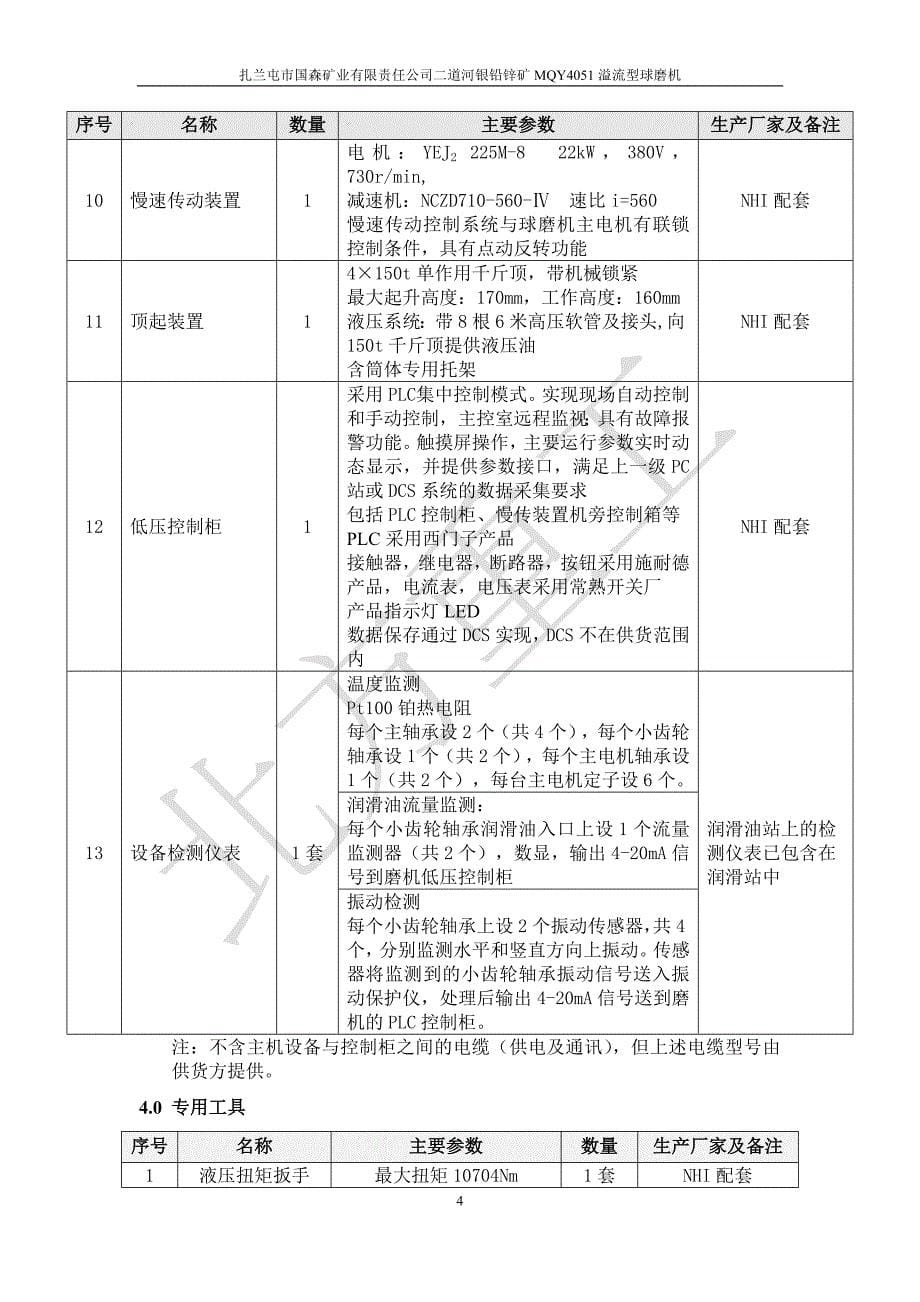 mqy4051球磨机技术协议_第5页