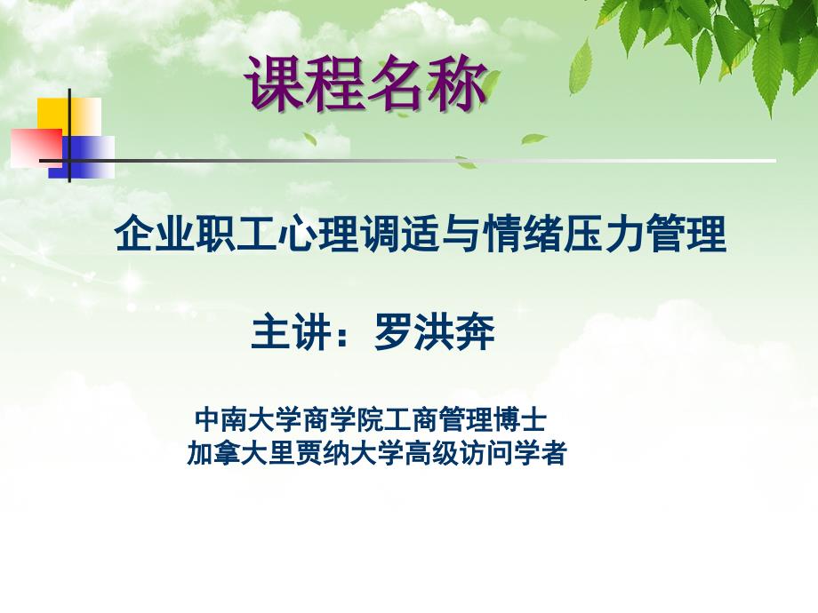 石化企业员工心理调适与情绪压力管理.ppt_第1页