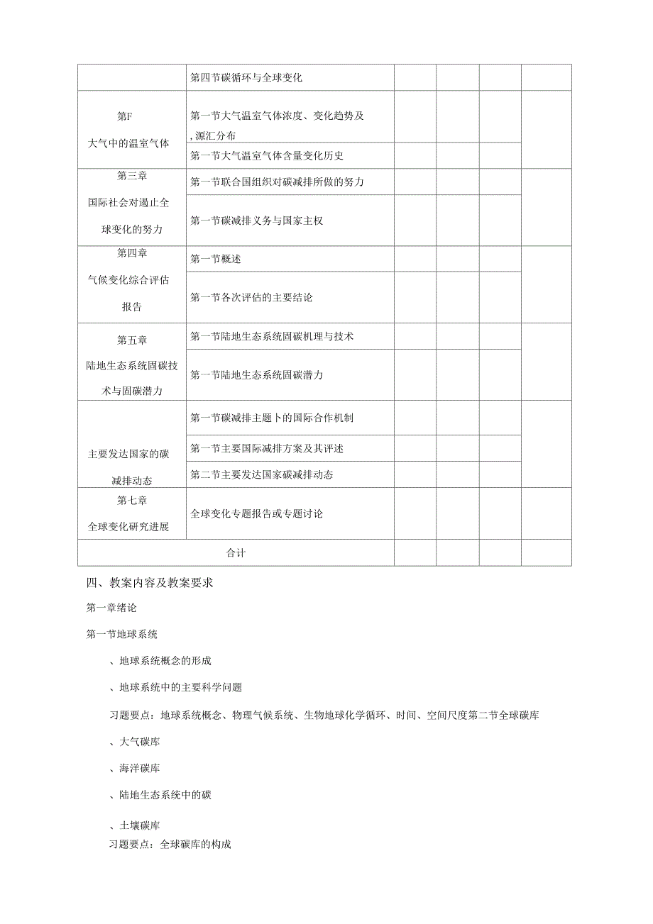 全球变化教学大纲_第2页