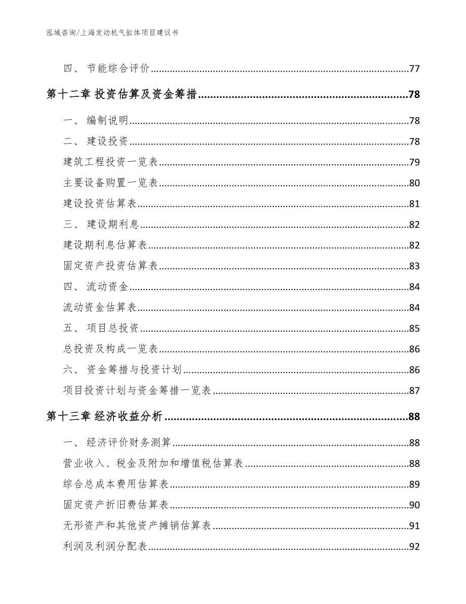 上海发动机气缸体项目建议书参考模板_第5页