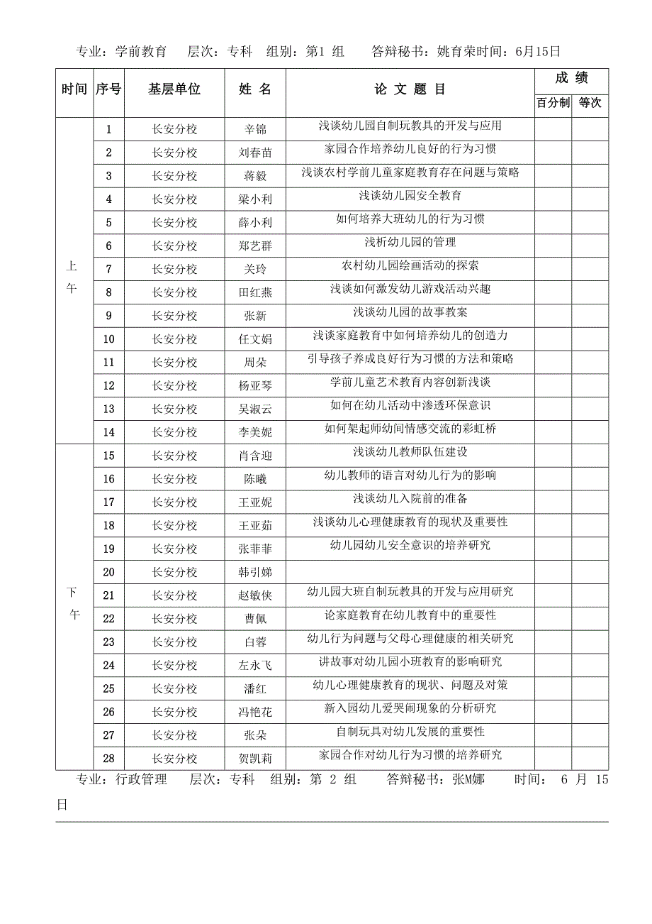 专科设计答辩安排春季_第1页