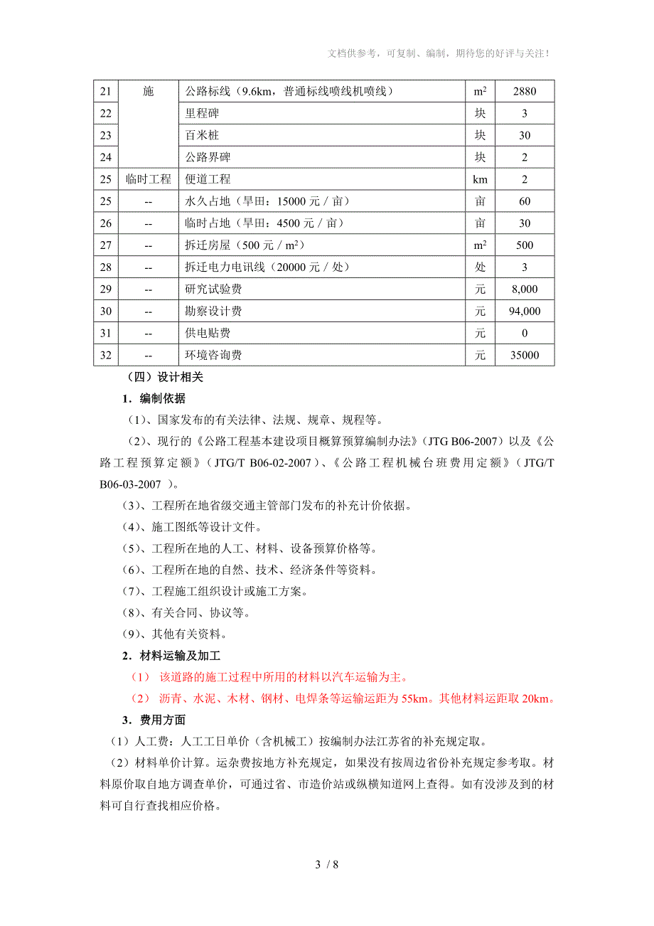 2012级公路工程造价课程设计任务书(工管)_第4页