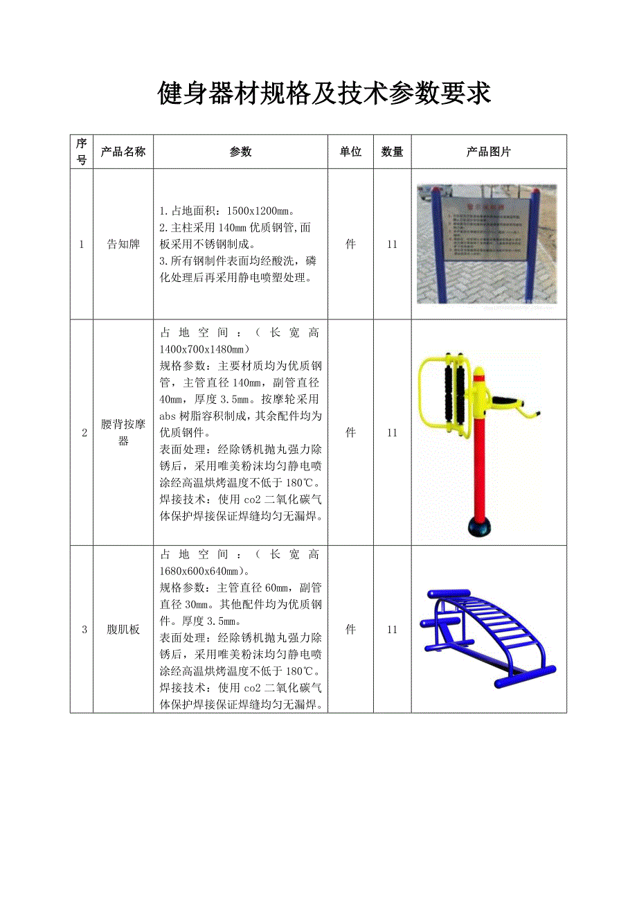 健身器材技术参数_第1页