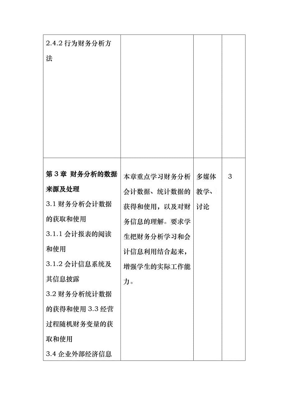 财务分析课程教学大纲_第5页