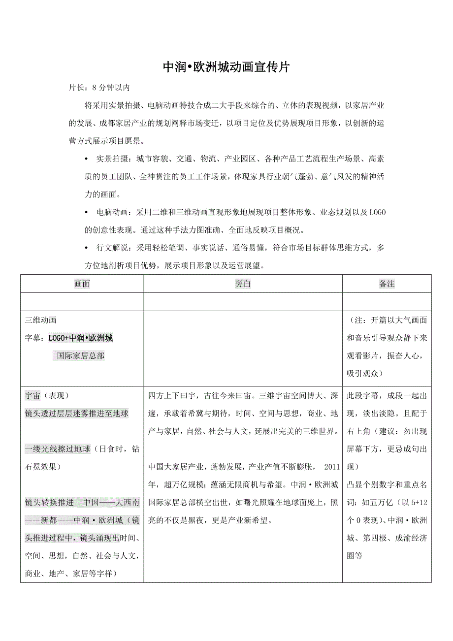 中润欧洲城宣传片脚本文案修改版_第1页