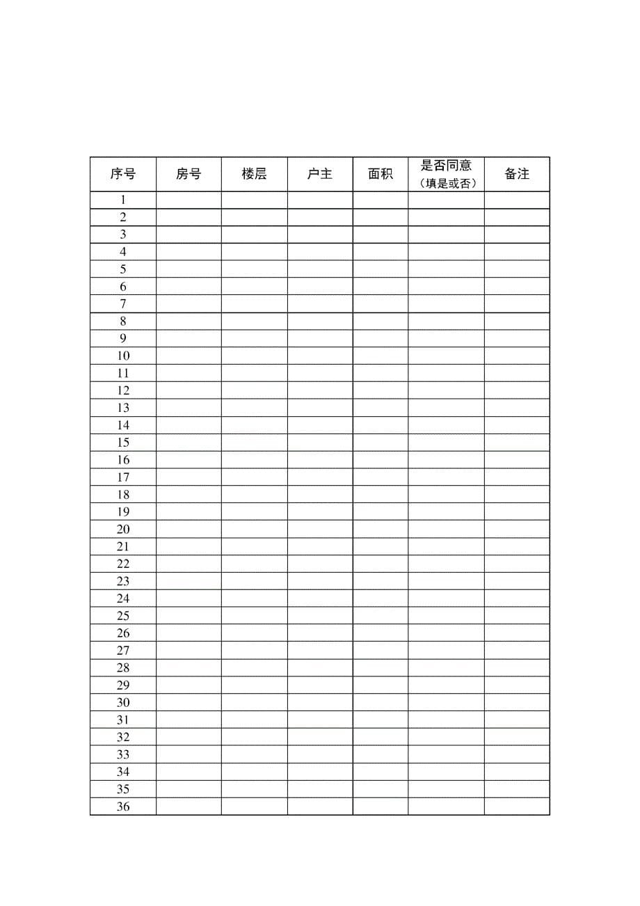 既有住宅加装电梯业主意见征询表_第5页