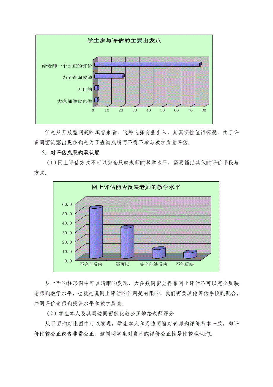 大学学生课堂教学质量评估调查汇总报告_第5页