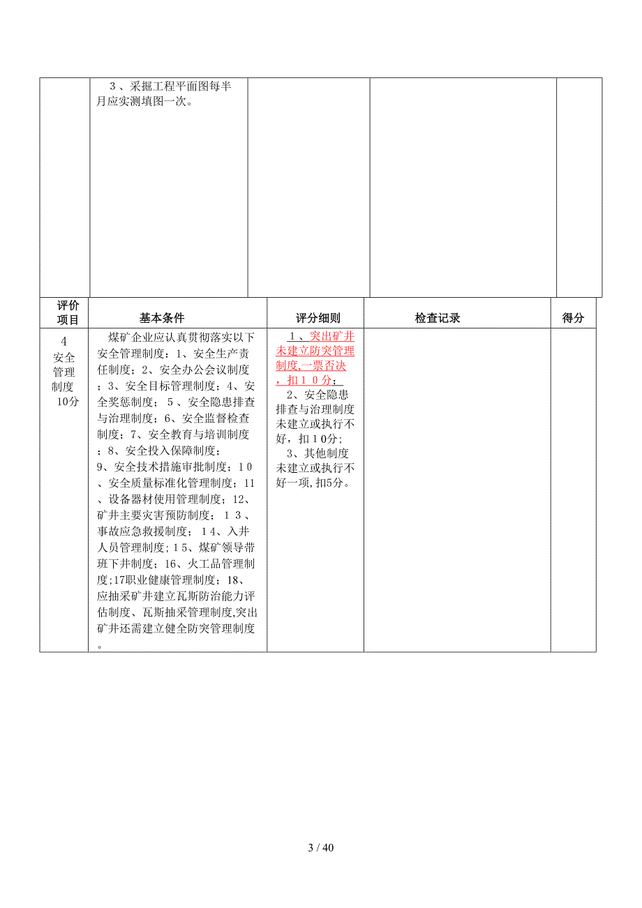 X年煤矿安全评价标准[1]_第3页