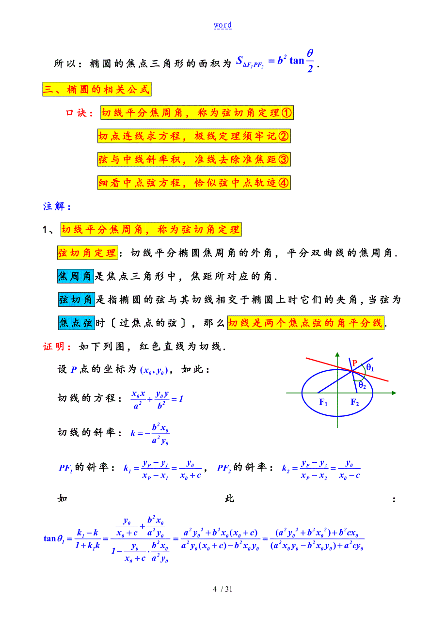 圆锥曲线基础必备_第4页