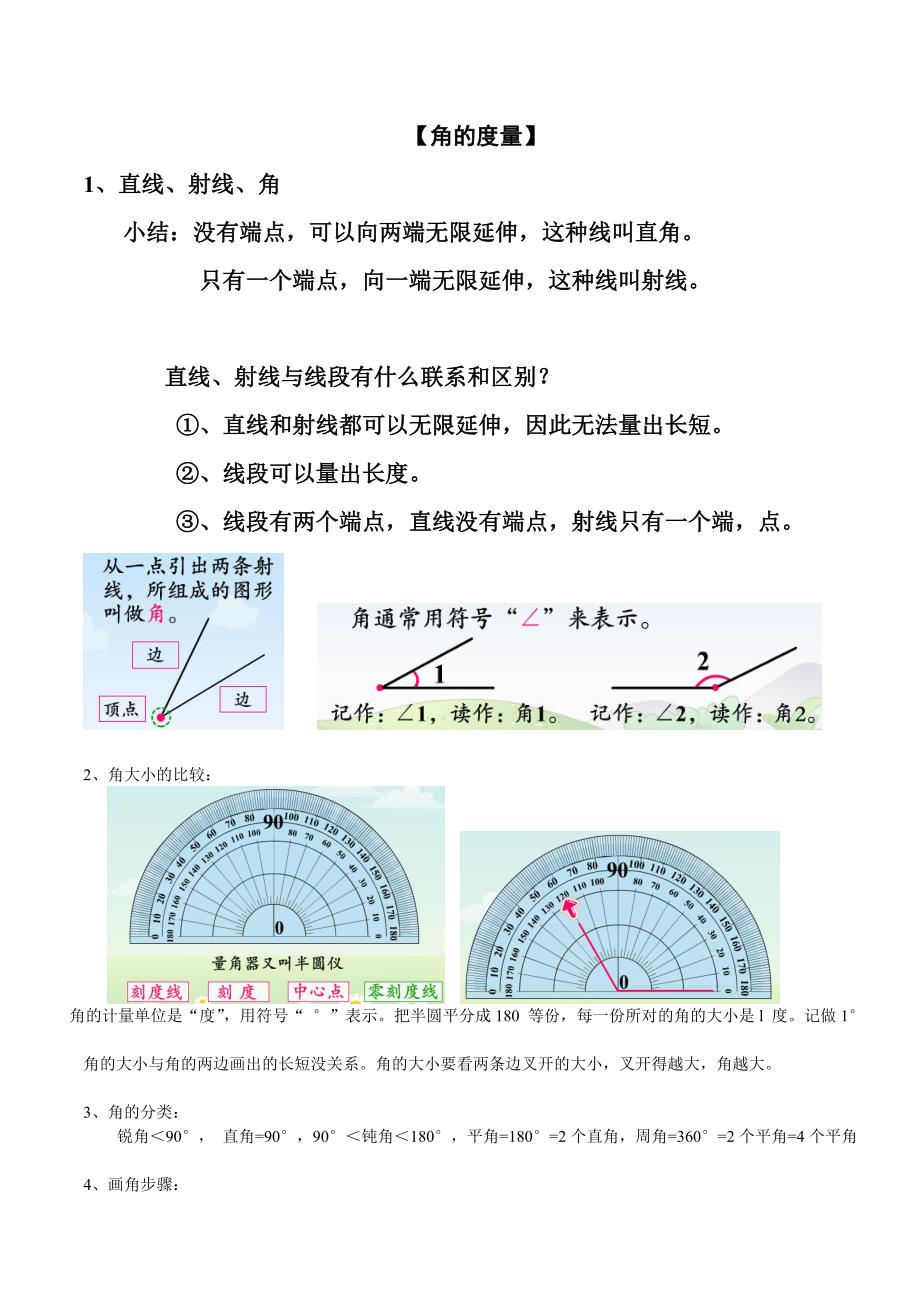 人教版小学数学四年级上册知识点小结_第4页