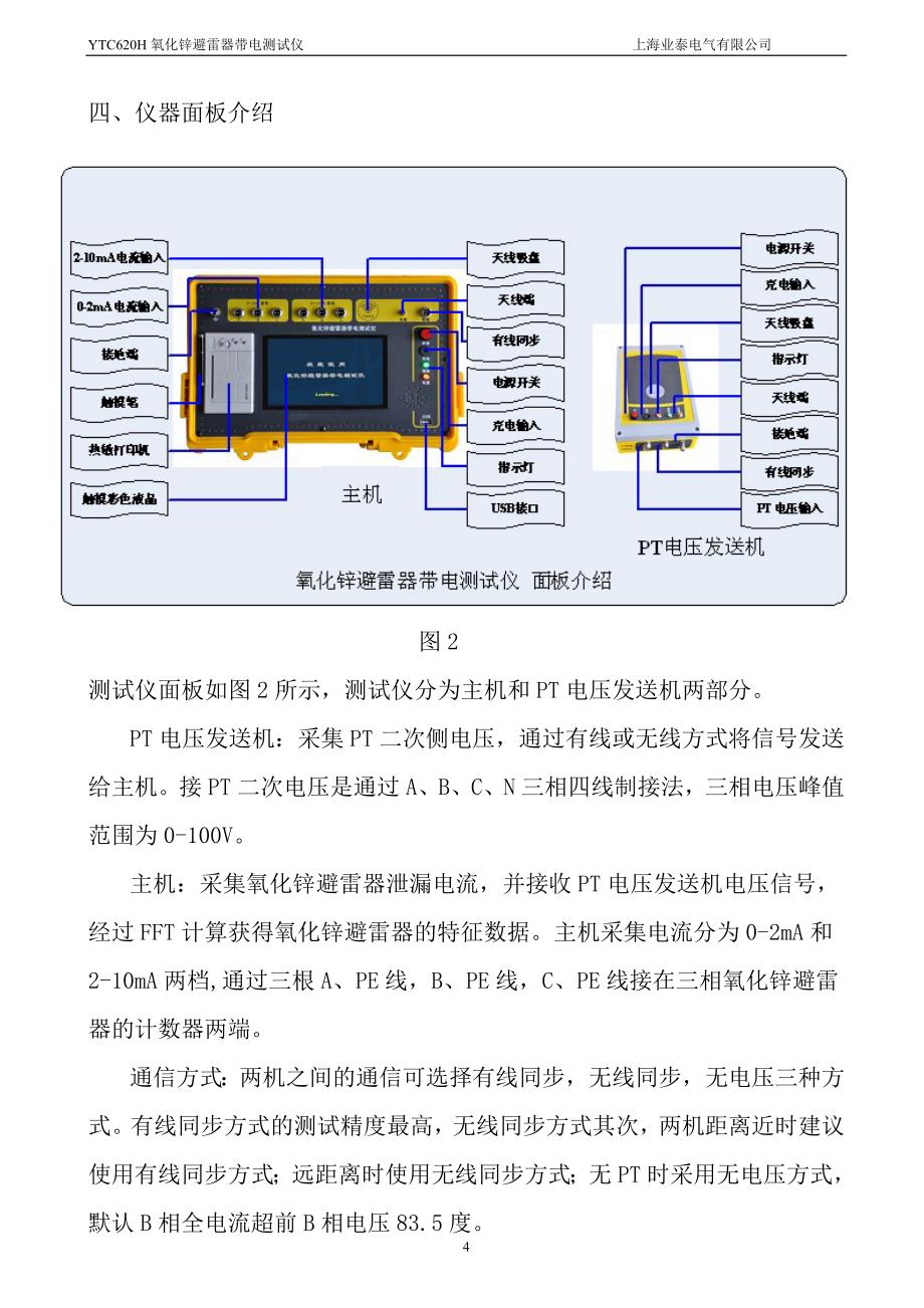 YTC620H氧化锌避雷器带电测试仪_第4页