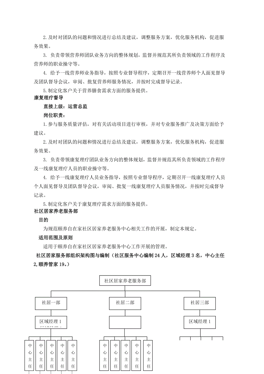 颐养自在家社区居家养老服务中心组织架构及编制岗位_第4页