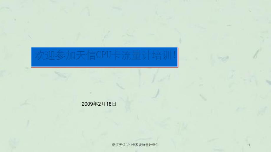 浙江天信CPU卡罗茨流量计课件_第1页