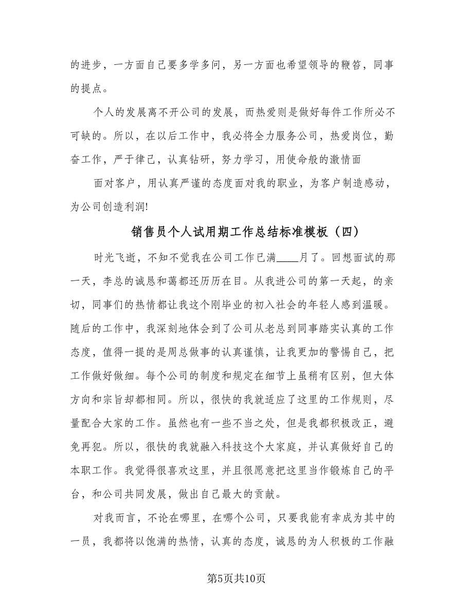 销售员个人试用期工作总结标准模板（六篇）.doc_第5页