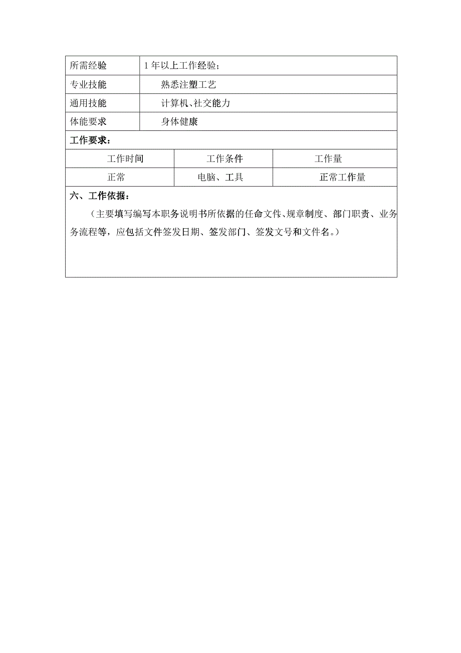 冠东车灯有限公司工艺纪律监督职位说明书_第3页