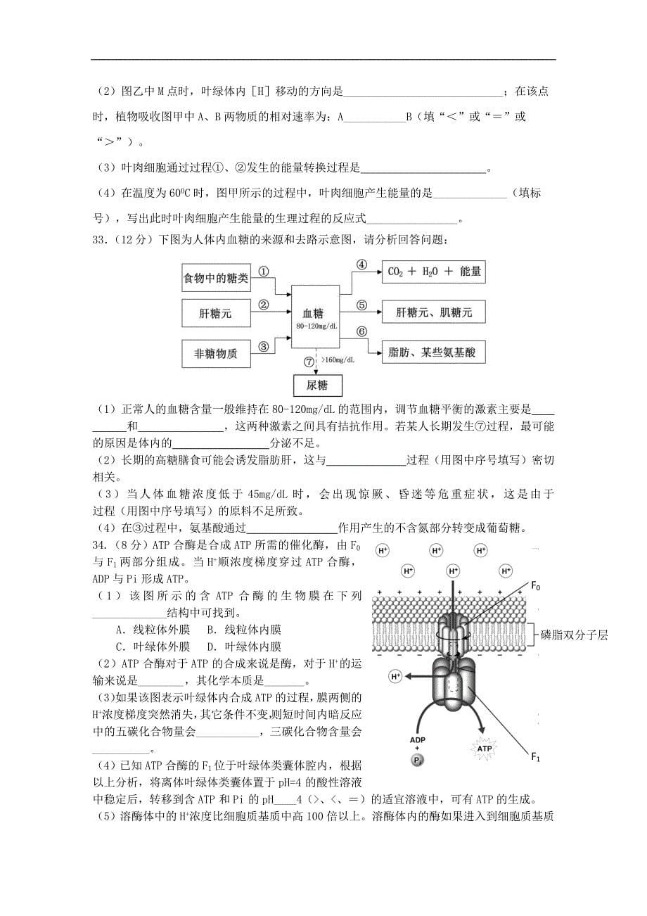 山东省济宁市邹城一中2012-2013学年高一上学期期末模拟 生物_第5页