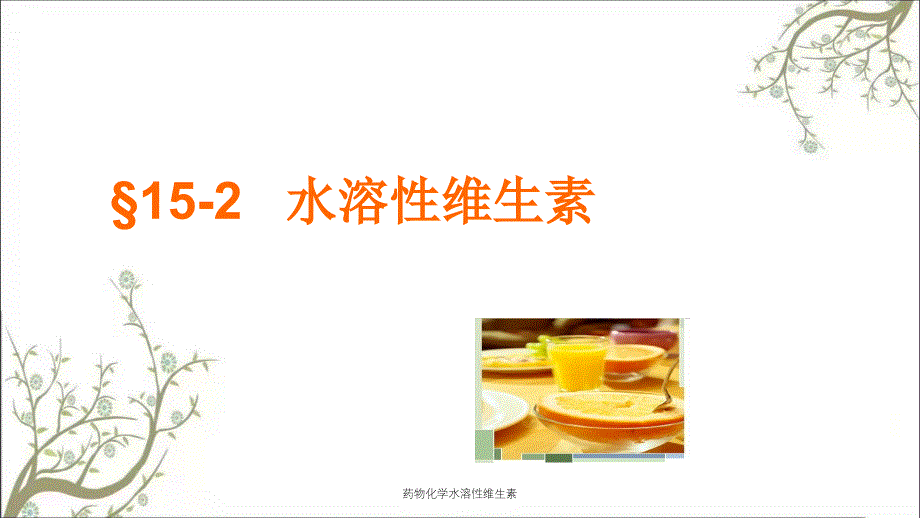 药物化学水溶性维生素课件_第1页