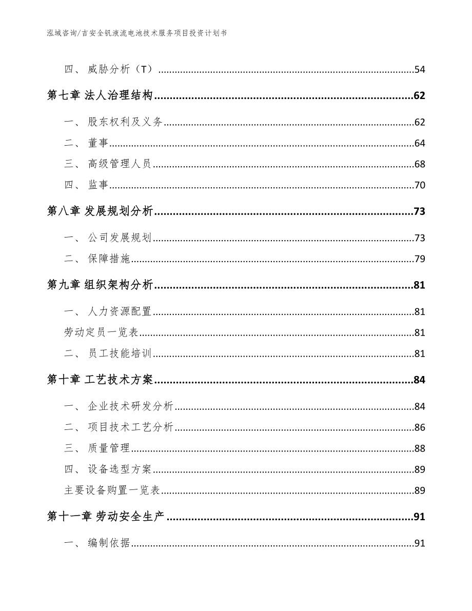 吉安全钒液流电池技术服务项目投资计划书_参考模板_第4页