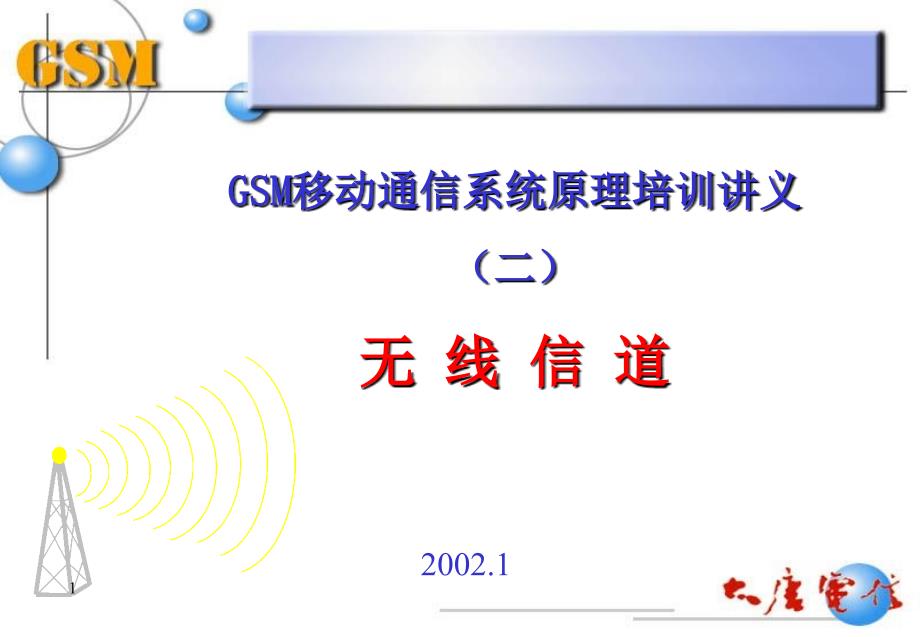 GSM培训无线信道_第1页