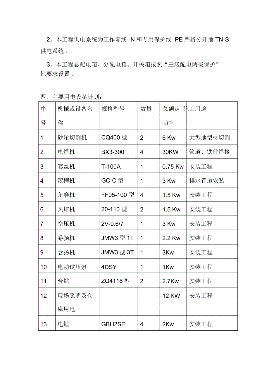 塔楼及仓库临时用电施工策划案_第4页