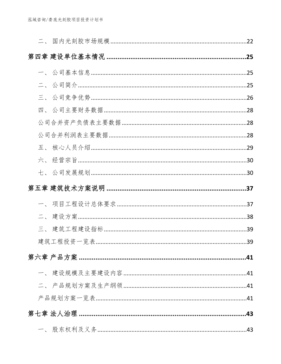 娄底光刻胶项目投资计划书（模板范文）_第3页